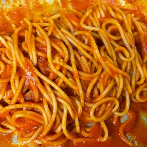 Spaghetti with Tomato Sauce.