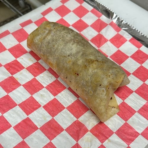 Chicken, Steak, Ground Beef Burrito.